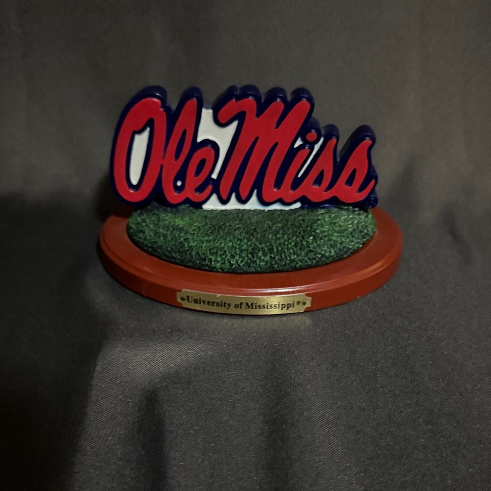 Ole Miss University of Mississippi Red and Blue Desk Ornament